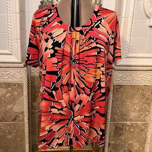 Moonlight Bay Woman. Size 18W-20W. Stretch Pullover Top. CF Pleated. B12